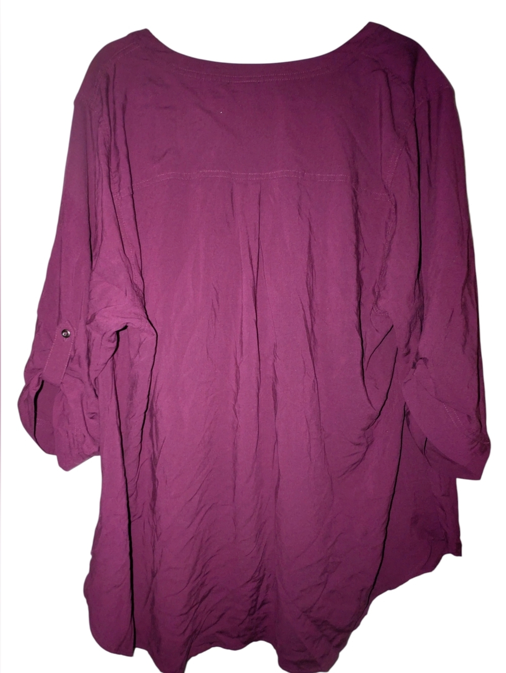 Torrid Harper Georgette Pullover Blouse Purple 2 - Picture 3 of 7